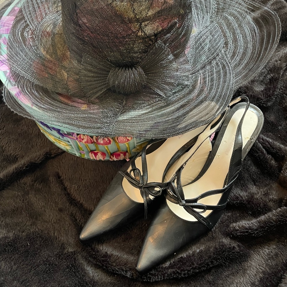 Elegant Black Women's Slingback Shoes